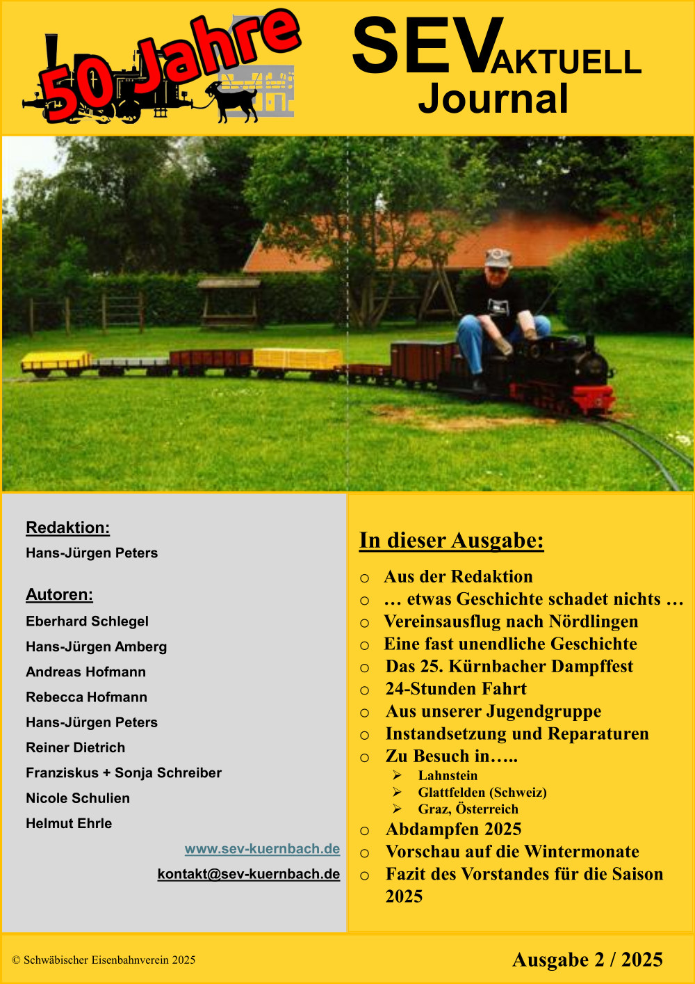 Titelblatt SEV Aktuell – Ausgabe 01